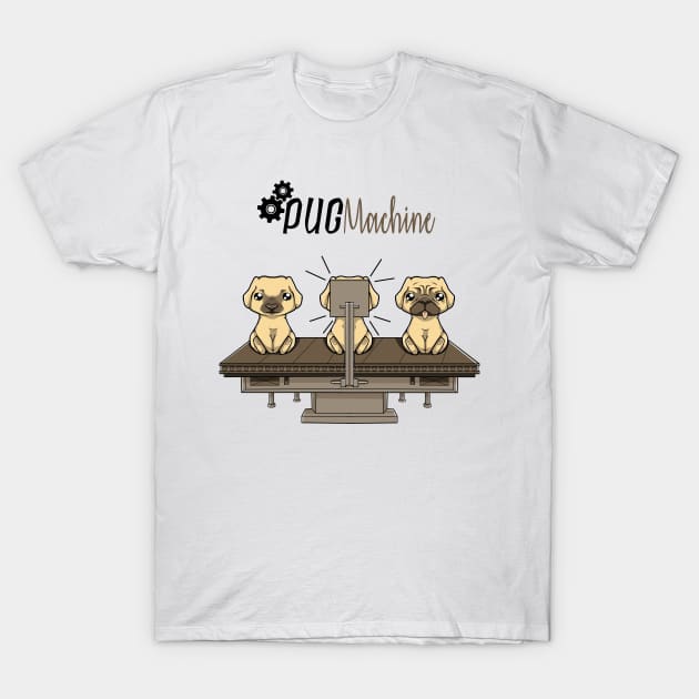 Pug Machine T-Shirt by xMorfina